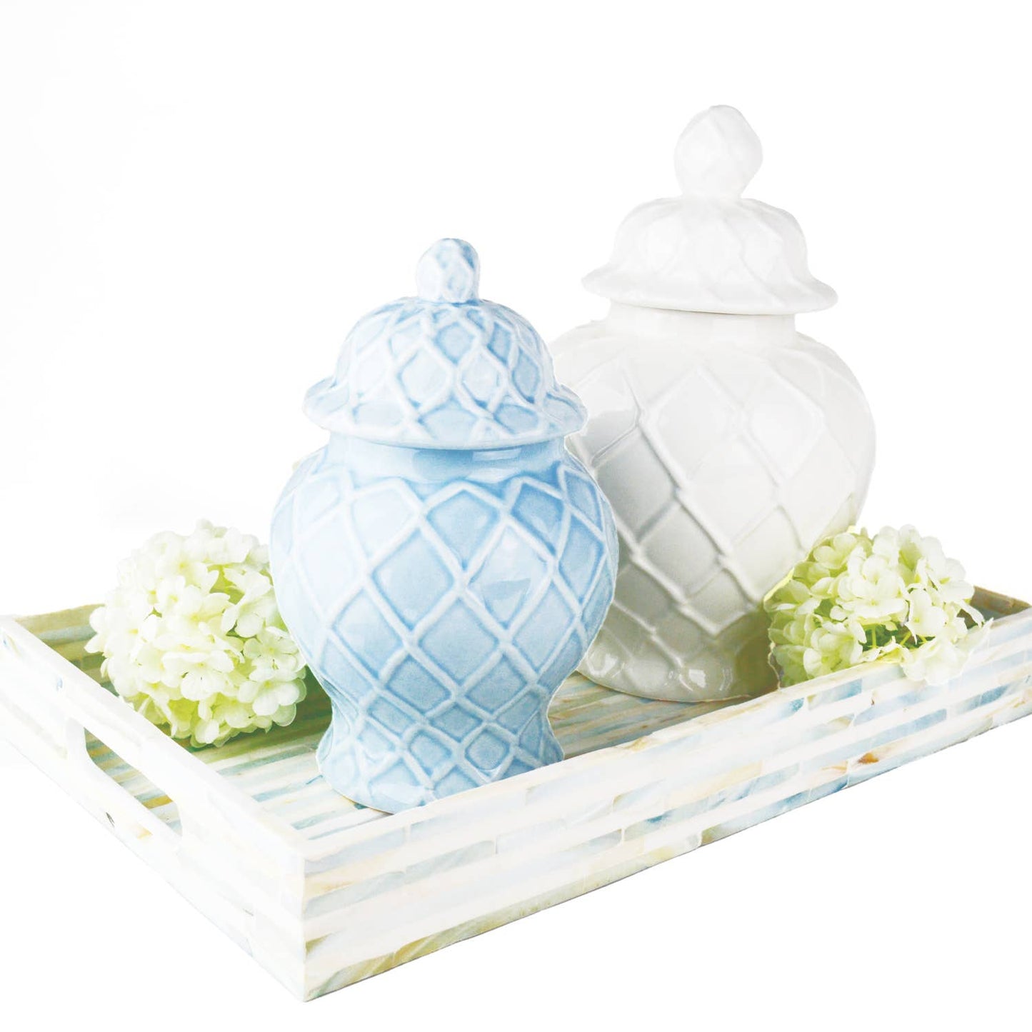 8 Oak Lane - White Textured Ginger Jar - Large