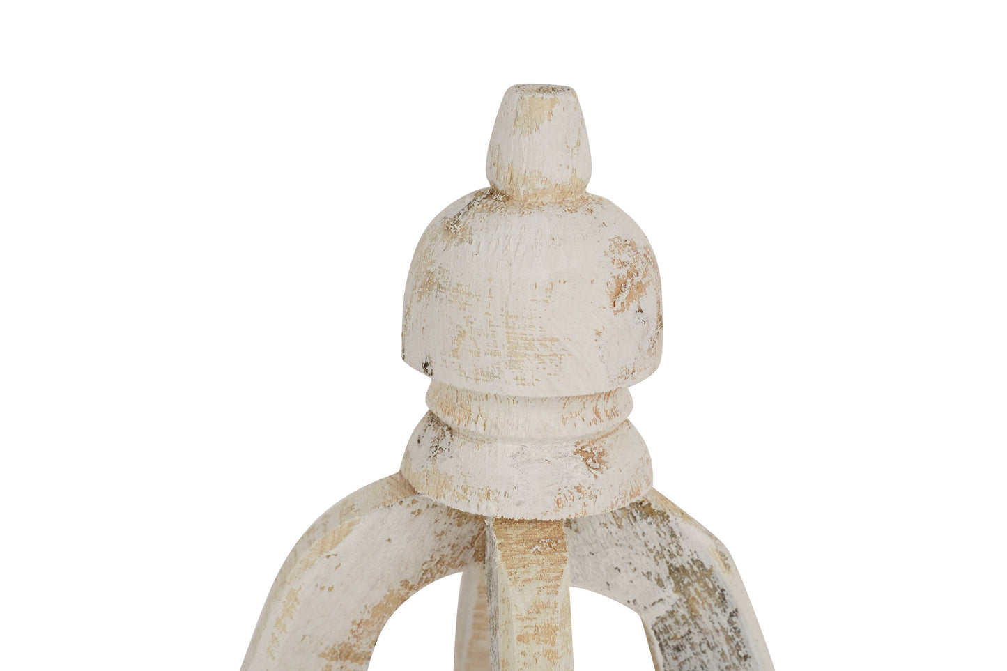 Le Menagerie - Kota Farmhouse Wood Lantern-Set of 3- Lanterns-White-Beauty