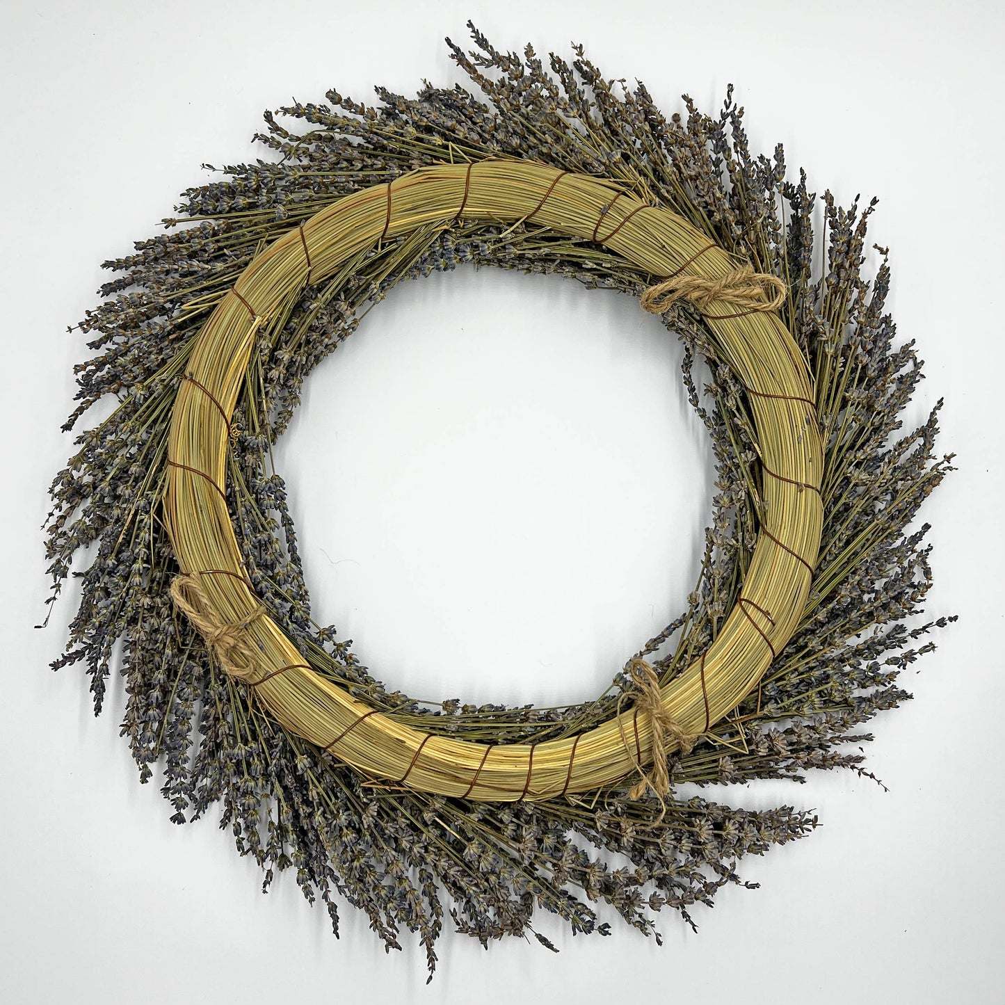 Le Menagerie - Real Preserved Dried Lavender Decorative Wreath in Purple