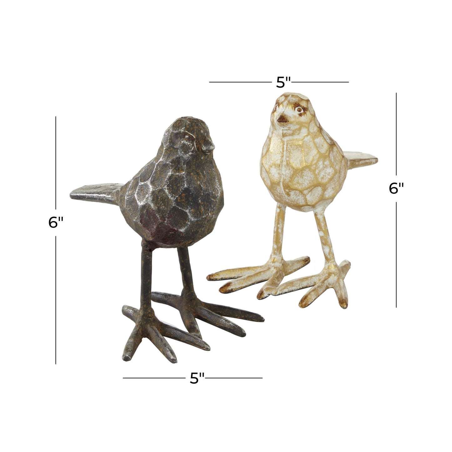 Le Menagerie - Farmhouse Gold Metal Sculpture Set