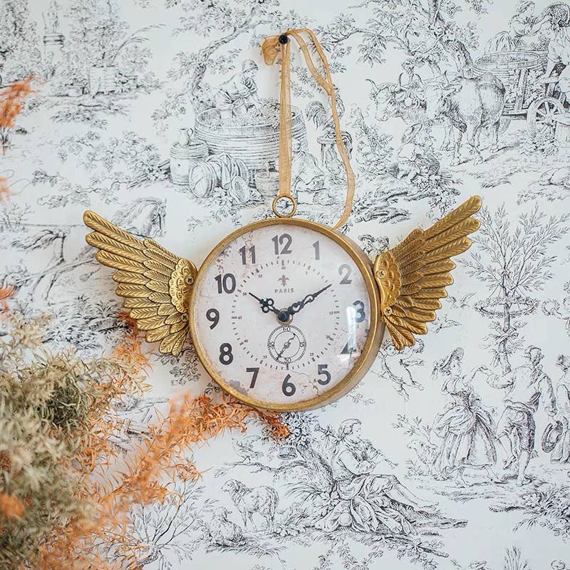 Le Menagerie - FRENCH IRON CLOCK IN GOLD FINISH