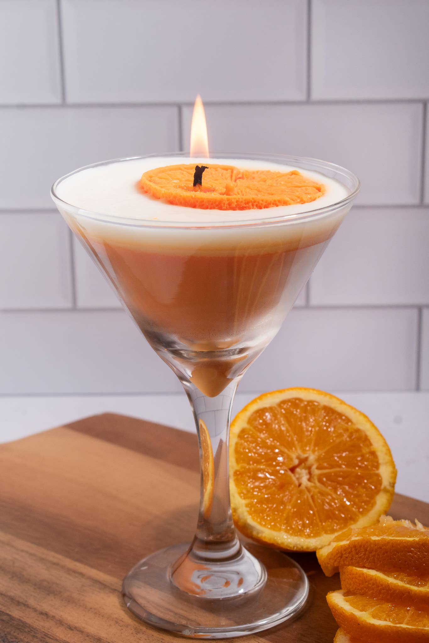 Le Menagerie - Creamsicle Candle - Hand poured soy wax Martini Candle