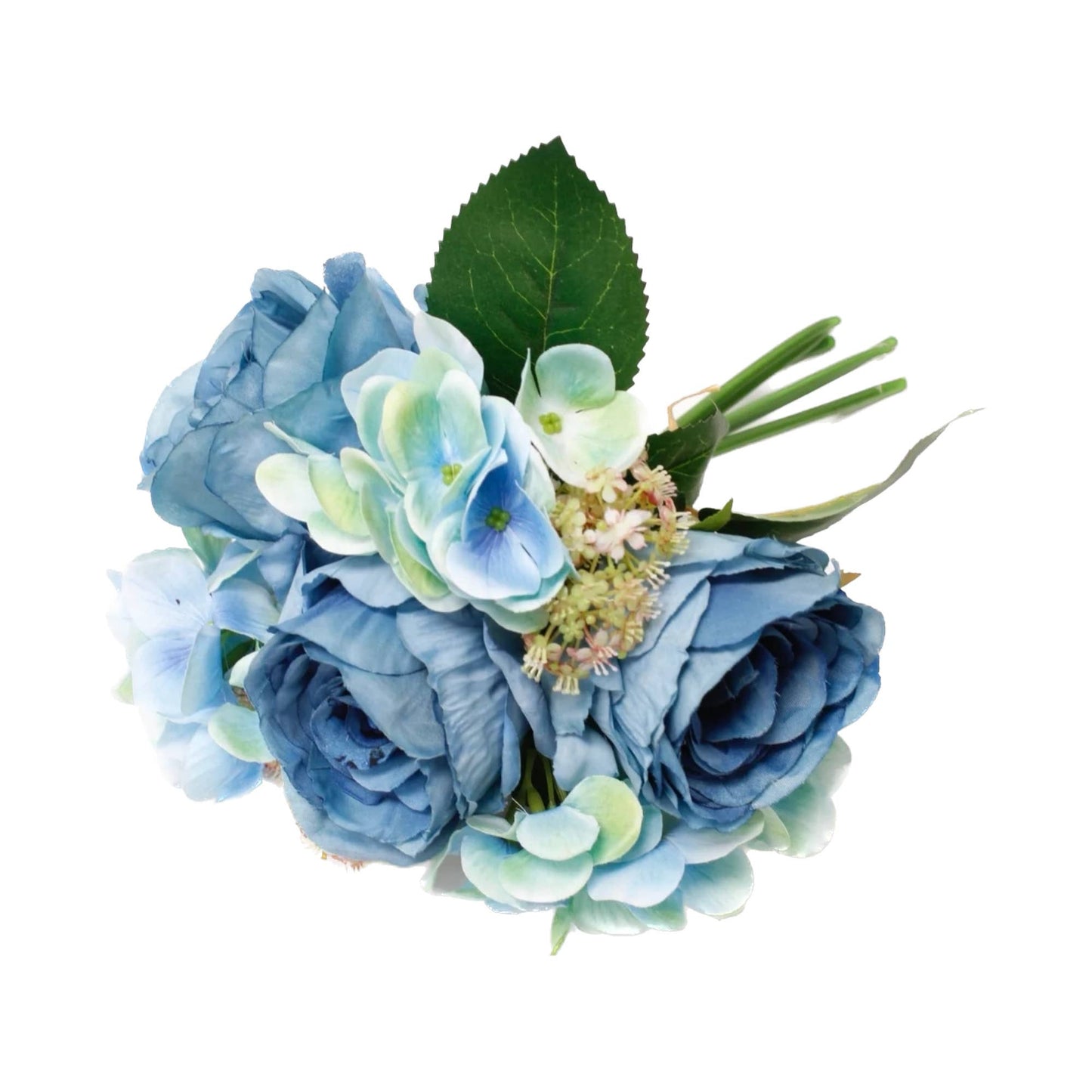 Angel Isabella - 12"-Rose Hydrangea Pre-tied bouquet Faux Flowers