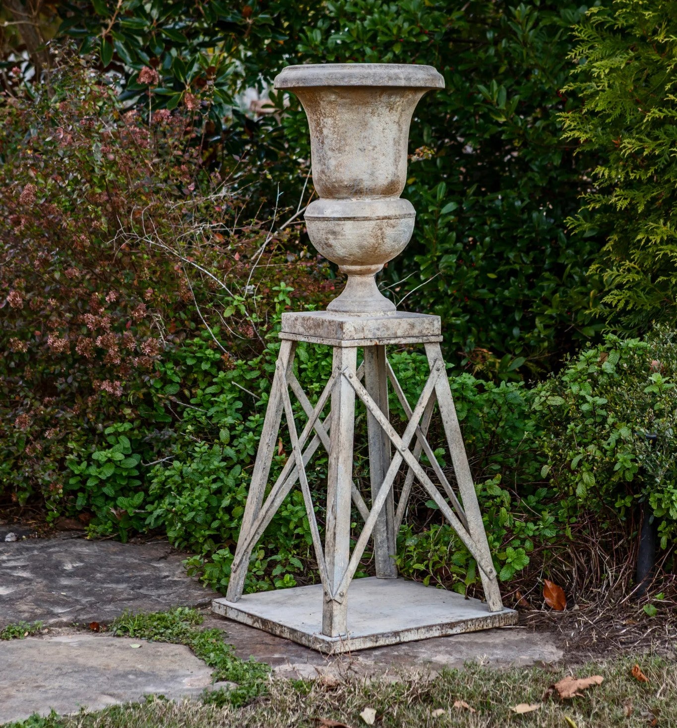 Porch View-Menagerie-Metal Reception Urn on Stand