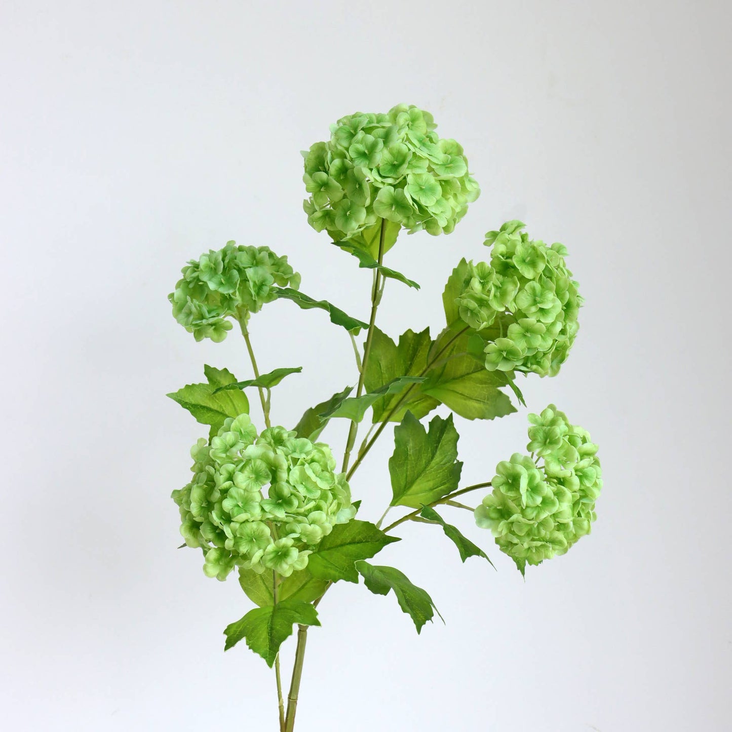 Angel Isabella - 40"Long-5 Blooms-Premium Faux Snowball hydrangea spray