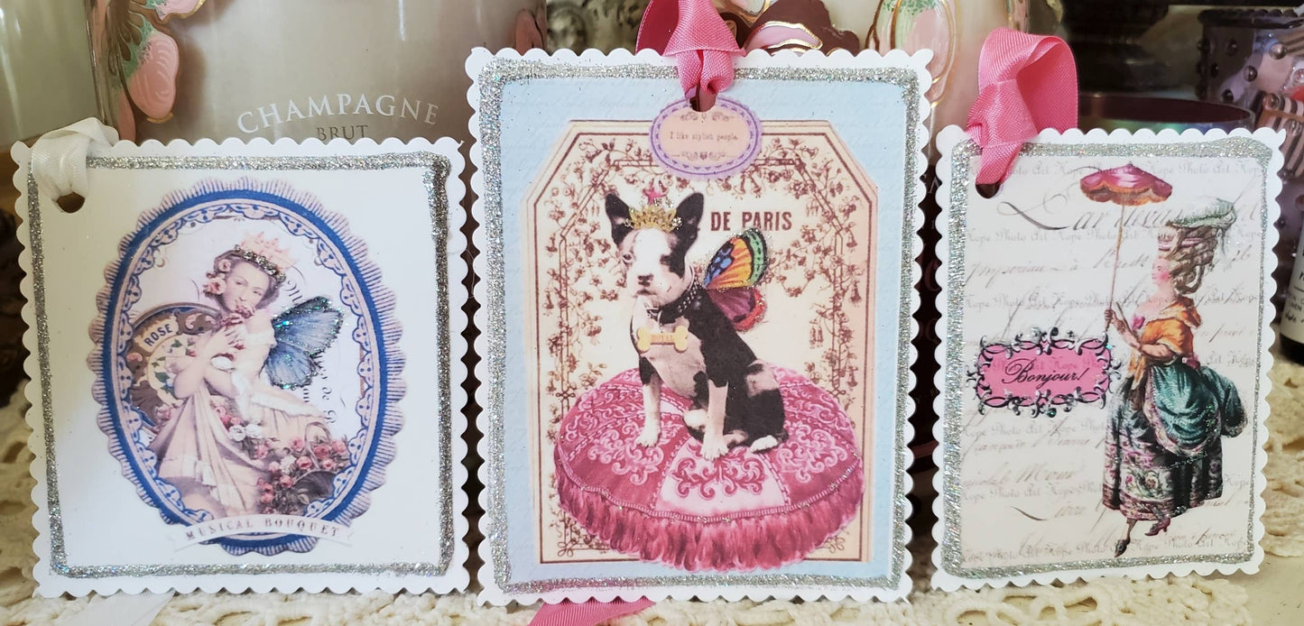 Little Heart Designs - Gift Tag Crowned Dog I Like Stylish People