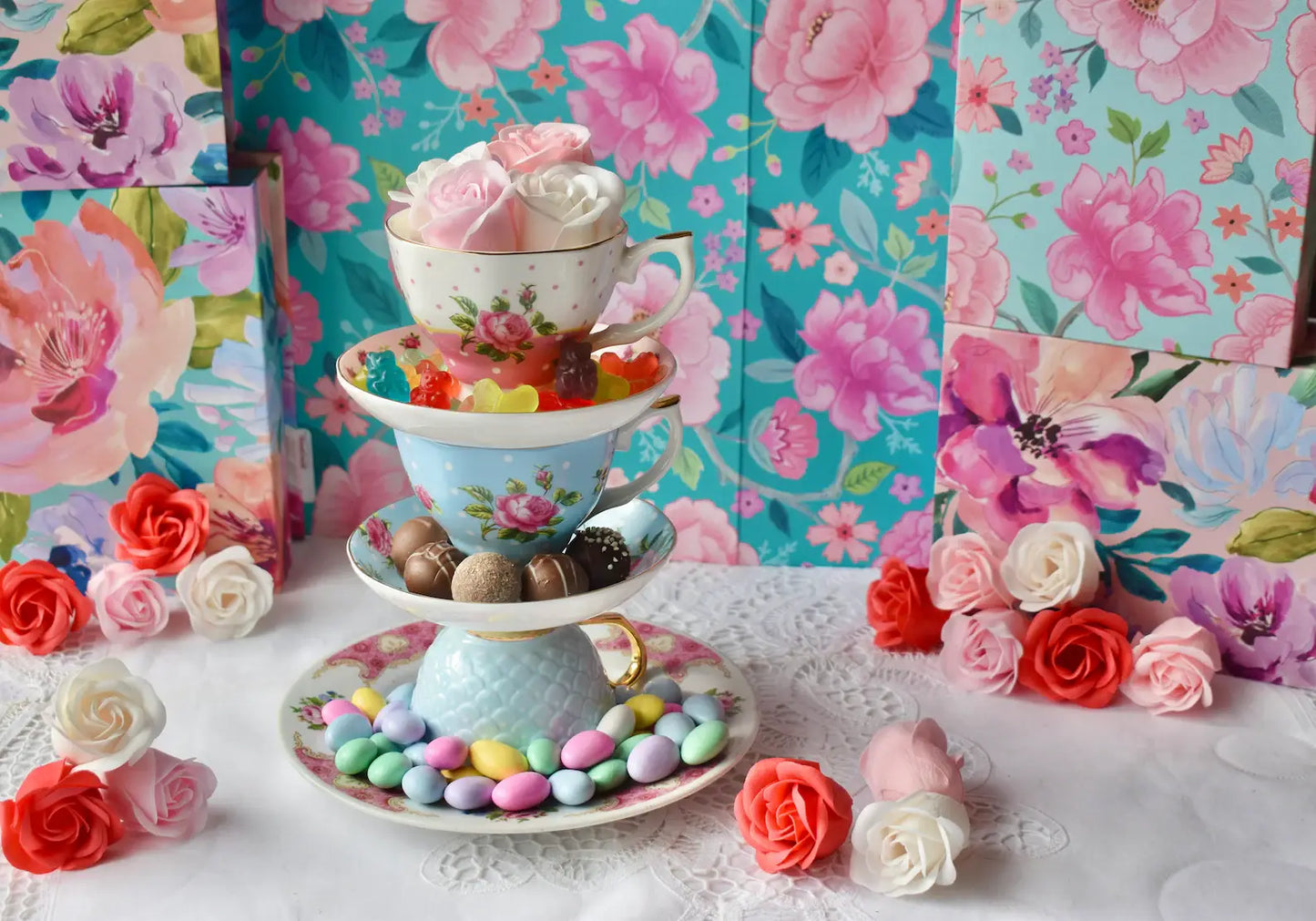 Le Menagerie - Teacup & Saucer Pair Tea party, Catering, Celebrations