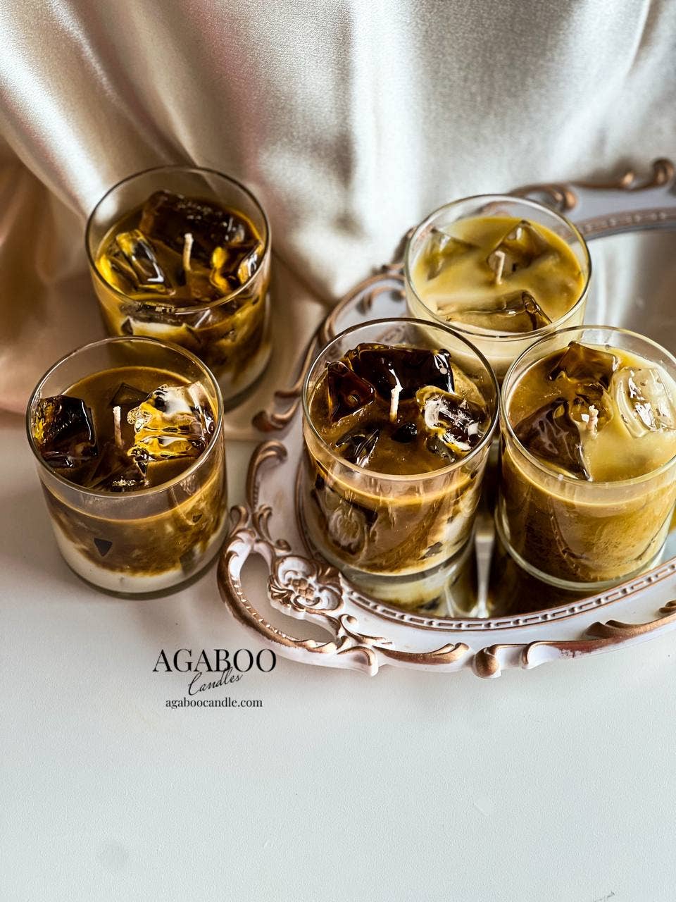Agaboo Candle - Coffee Shop Scent - Iced Coffee Candle - Glass Jar 10 oz