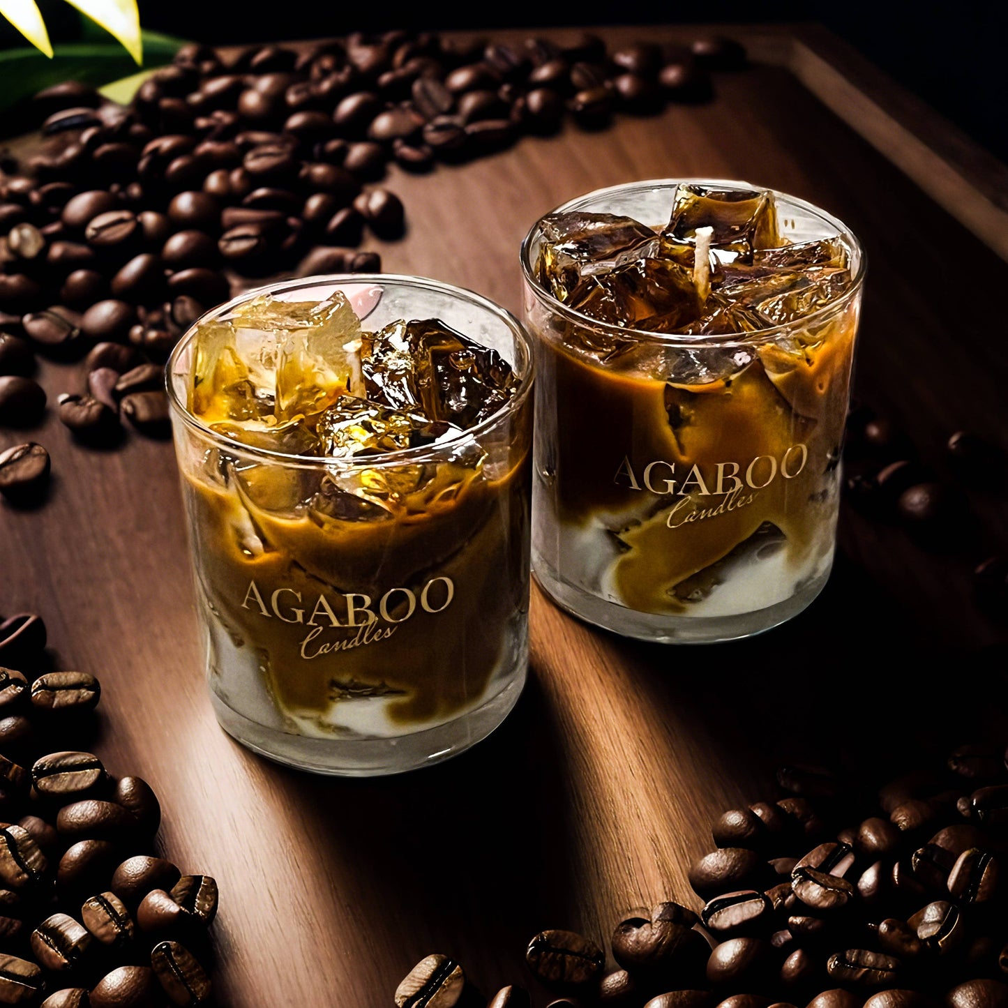 Agaboo Candle - Coffee Shop Scent - Iced Coffee Candle - Glass Jar 10 oz