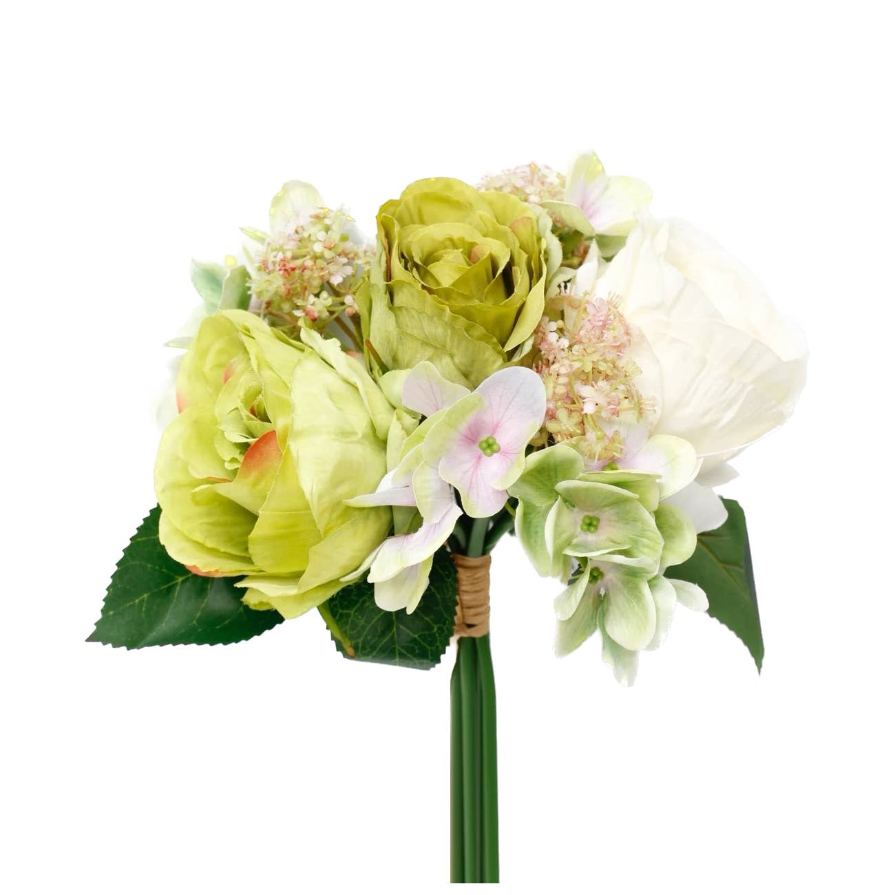 Angel Isabella - 12"-Rose Hydrangea Pre-tied bouquet Faux Flowers