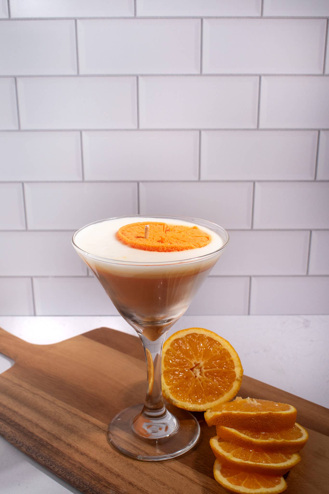 Le Menagerie - Creamsicle Candle - Hand poured soy wax Martini Candle