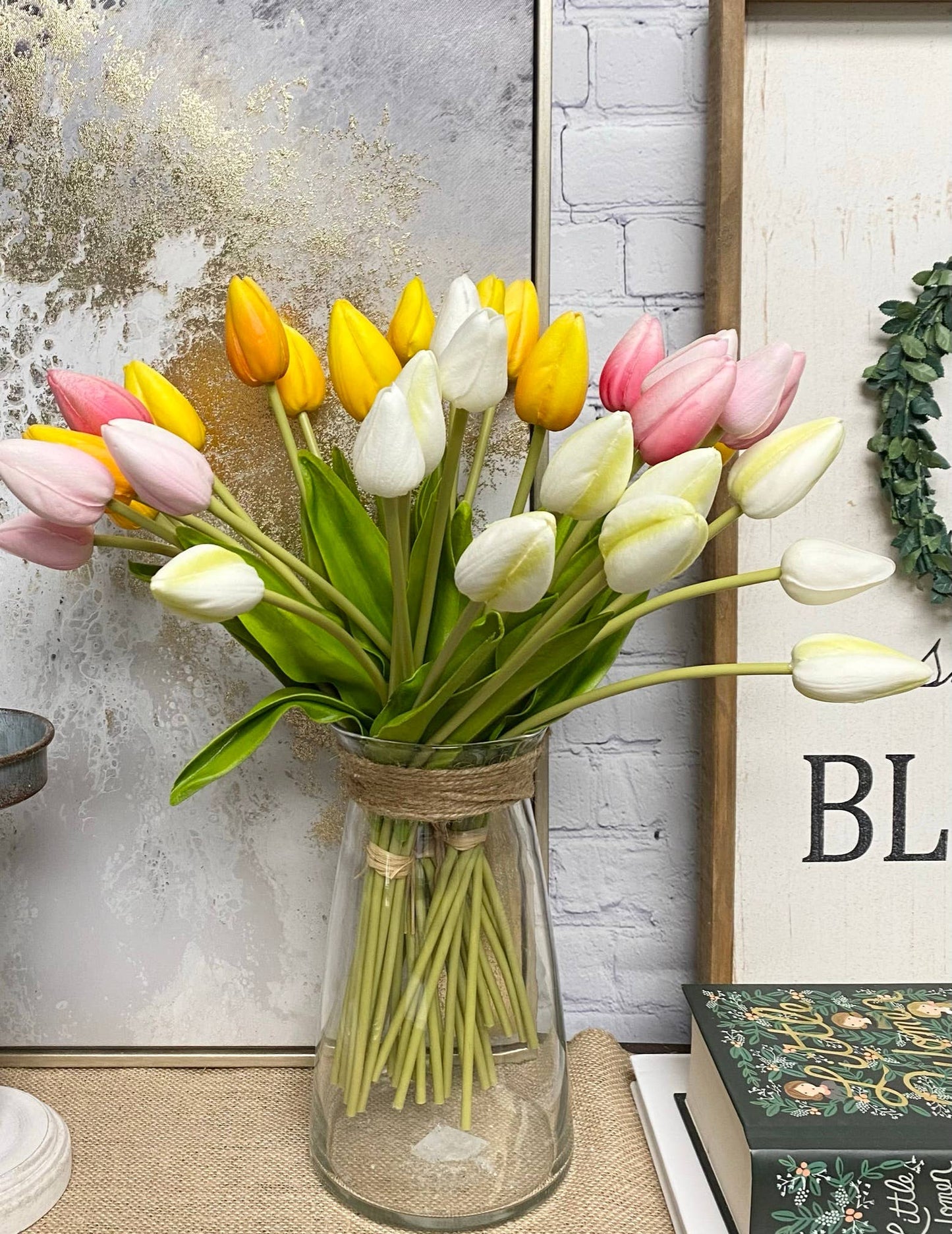 Le Menagerie - 18"-Long stem Real Touch Tulip Bud bouquet