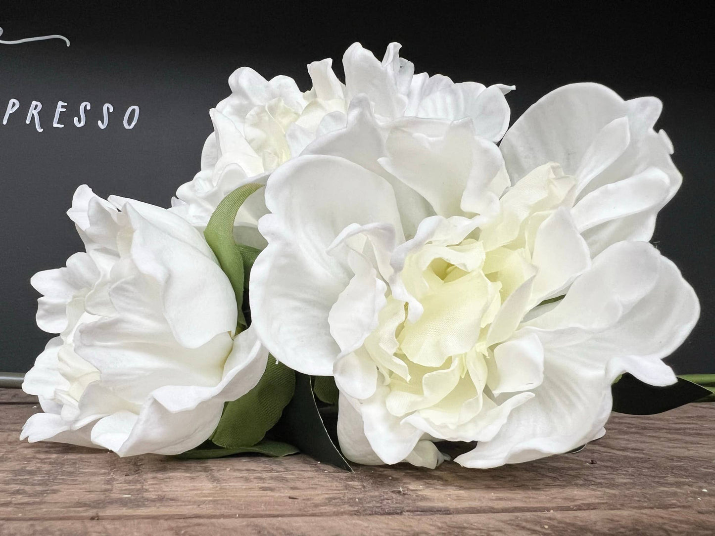 Angel Isabella - 16"-5-stem Bundled-Real Touch Peony Blossom