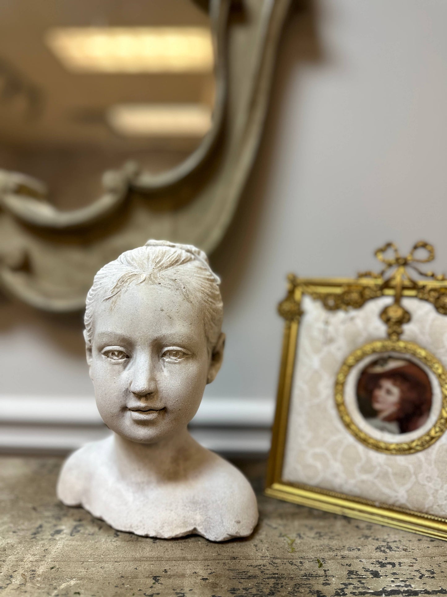 Le Menagerie - French Cement Girl Statue