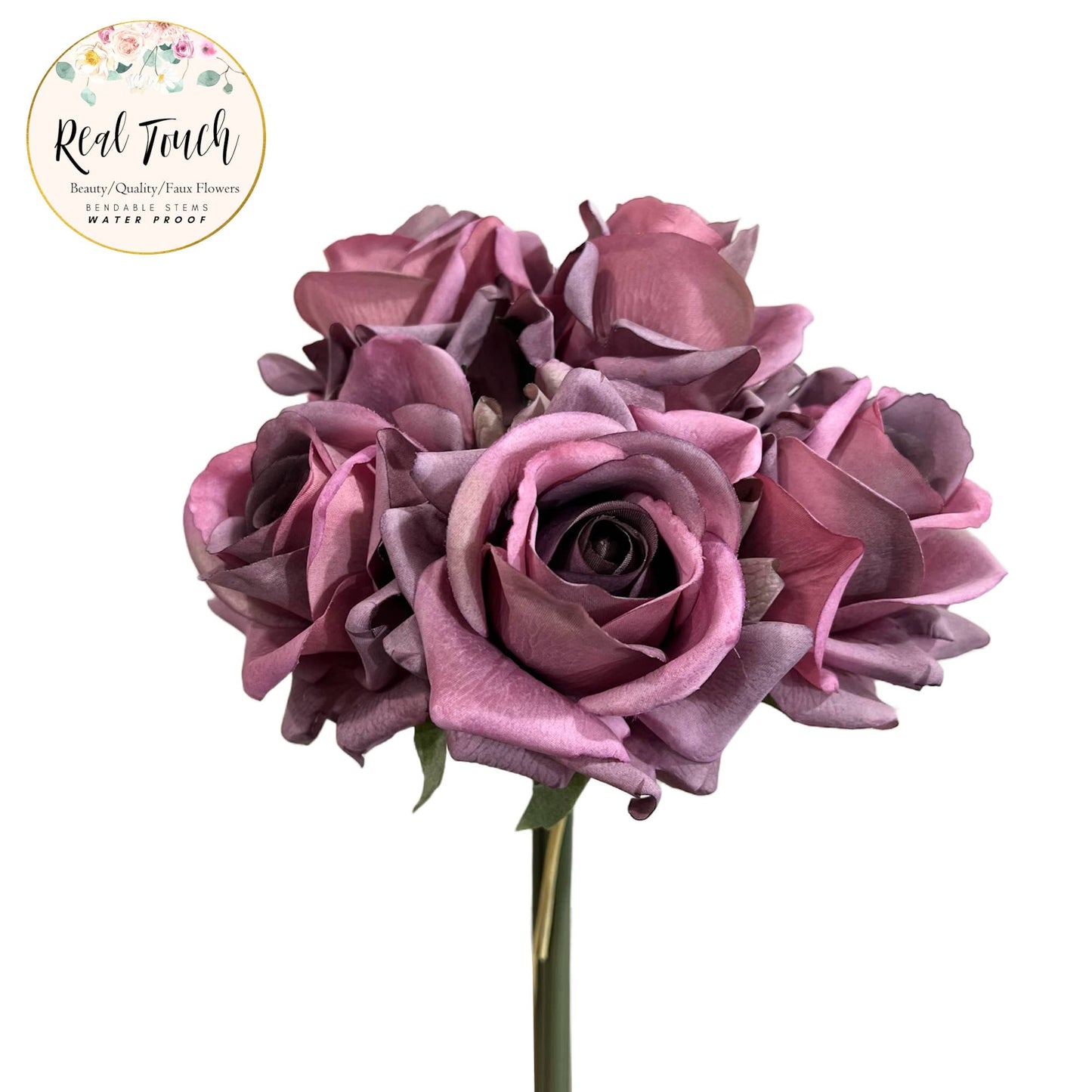 Angel Isabella - Real Touch Pack of 5 Large bloom Rose