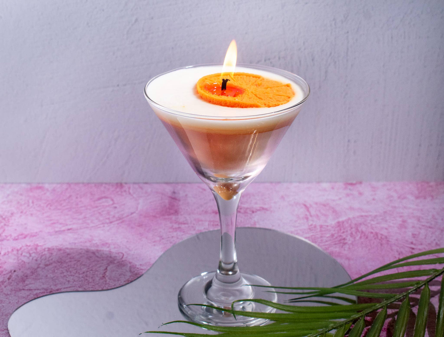 Le Menagerie - Creamsicle Candle - Hand poured soy wax Martini Candle