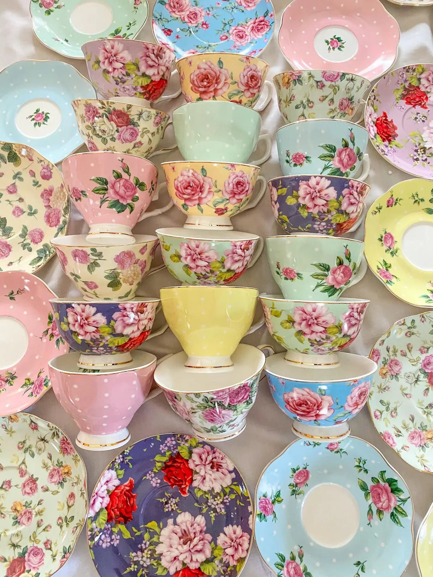 Le Menagerie - Teacup & Saucer Pair Tea party, Catering, Celebrations