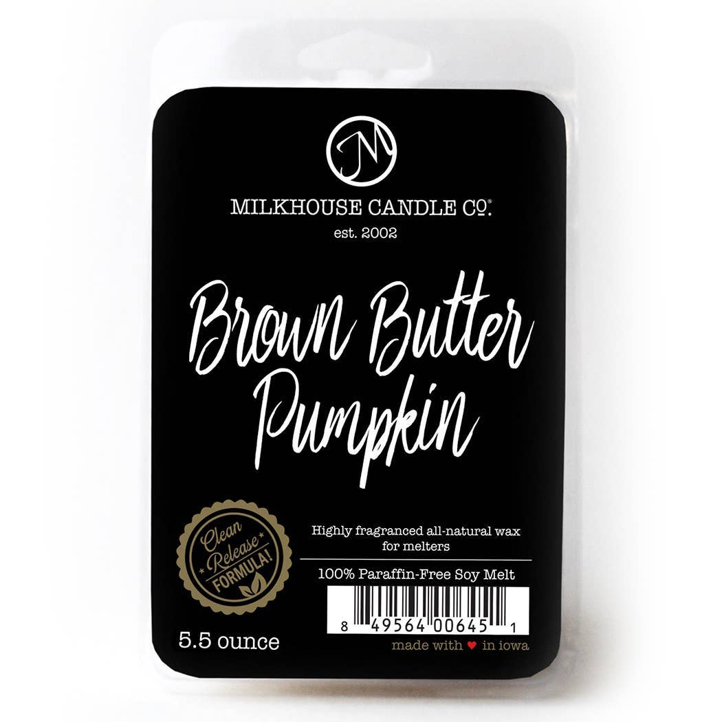 Milkhouse Candle Company - 5.5 oz Wax Melts: Brown Butter Pumpkin