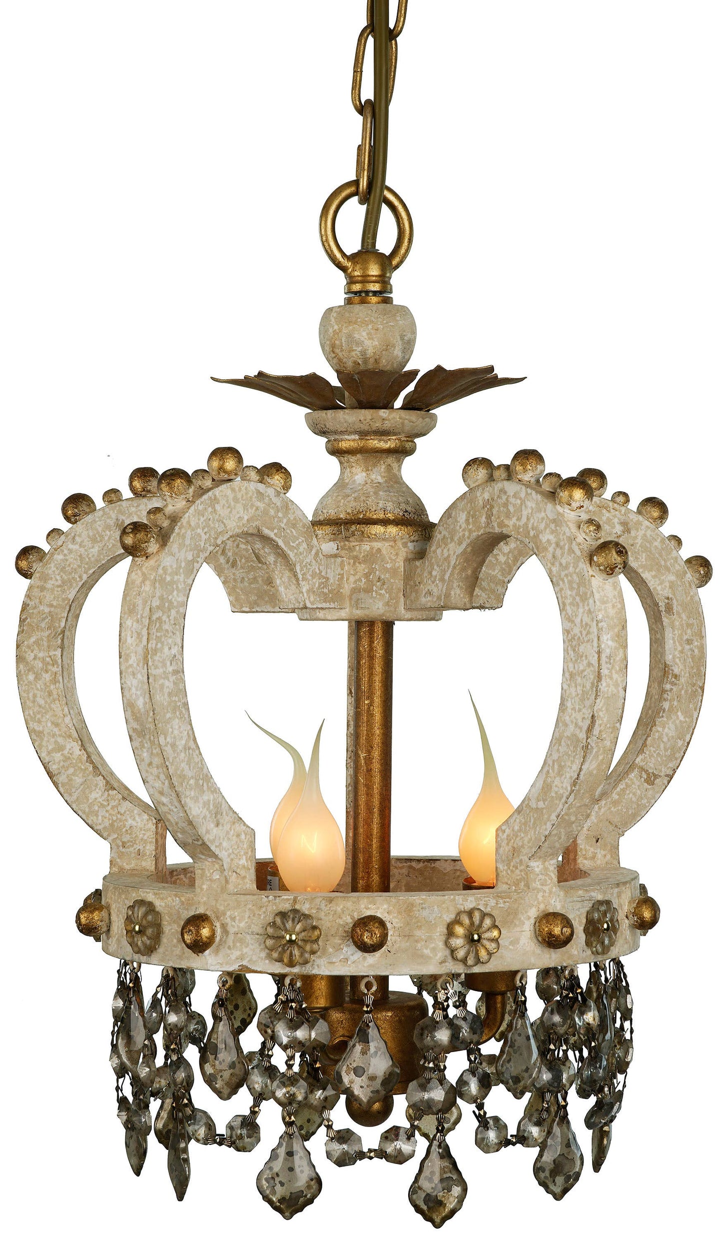 Provence Home - Traditional Carved Wood Crown Chandelier
