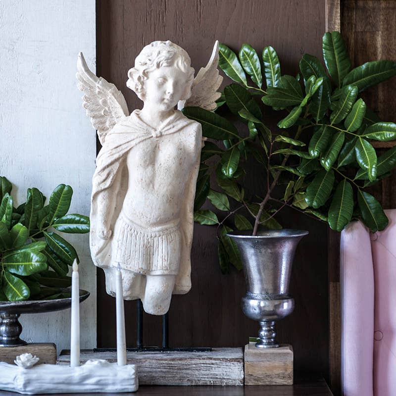 Le Menagerie - Ancient Cherub Magnesium Sculpture