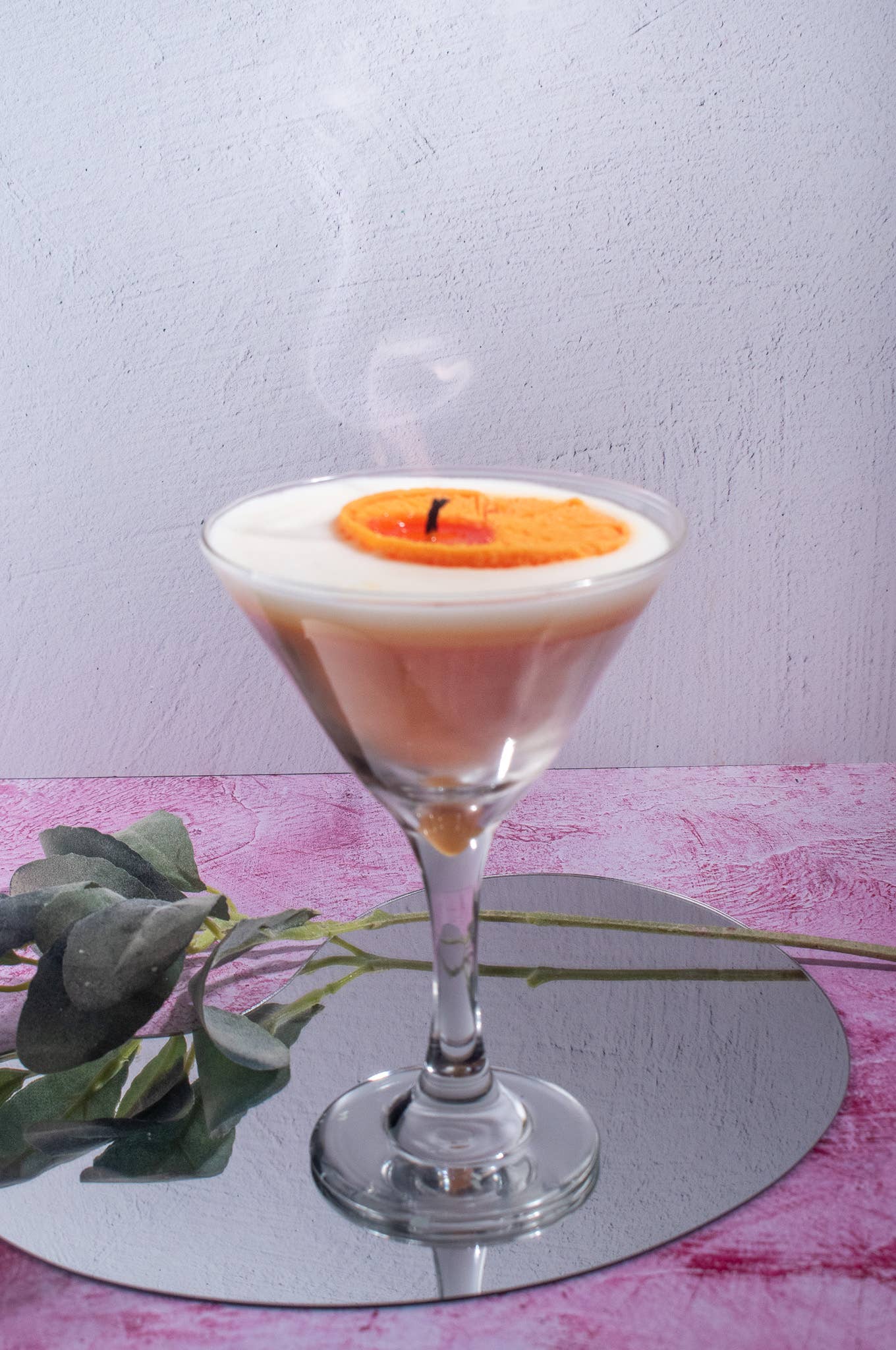 Le Menagerie - Creamsicle Candle - Hand poured soy wax Martini Candle