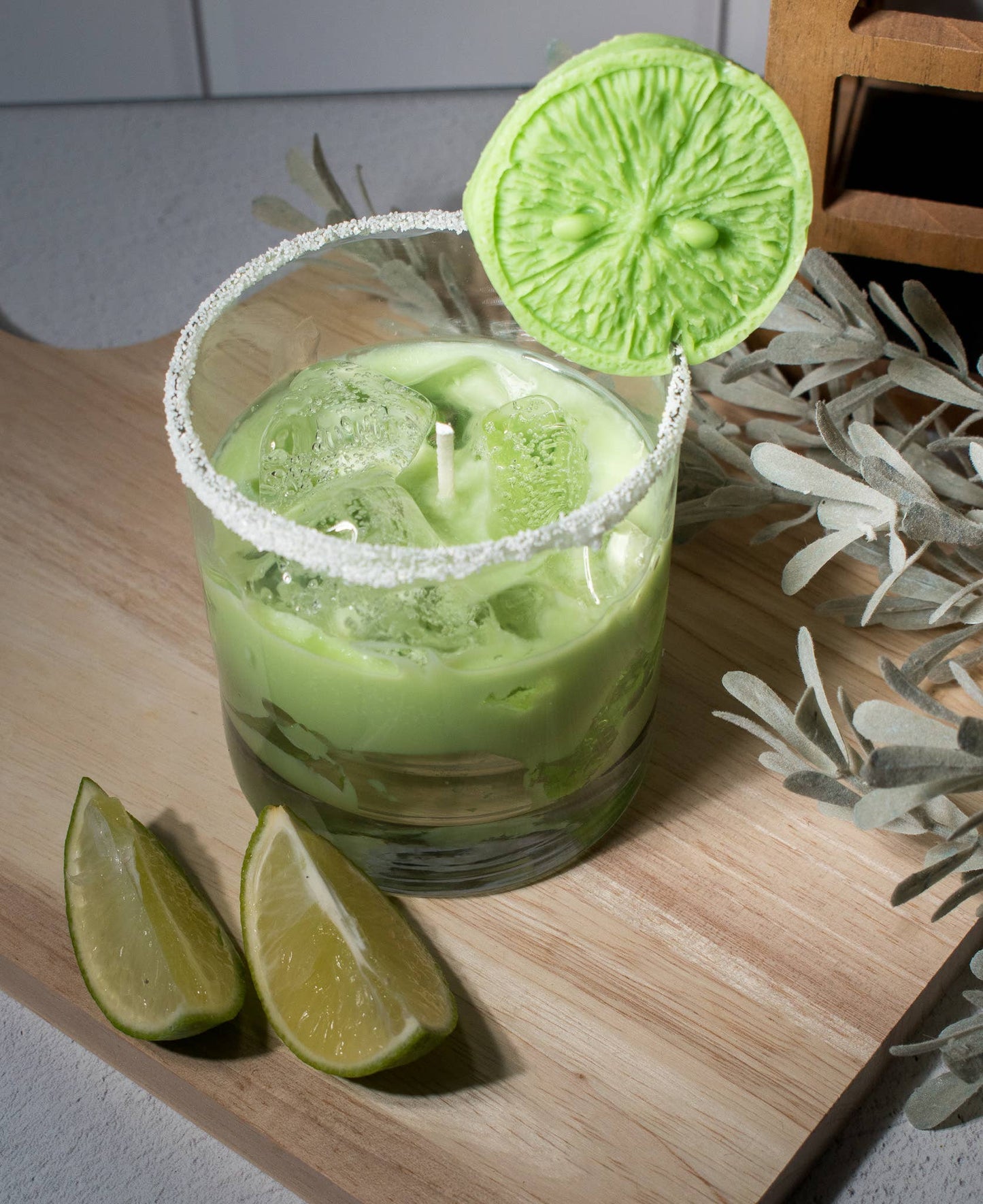 Pink Spruce - Realistic hand poured soy gel wax Margarita Candle