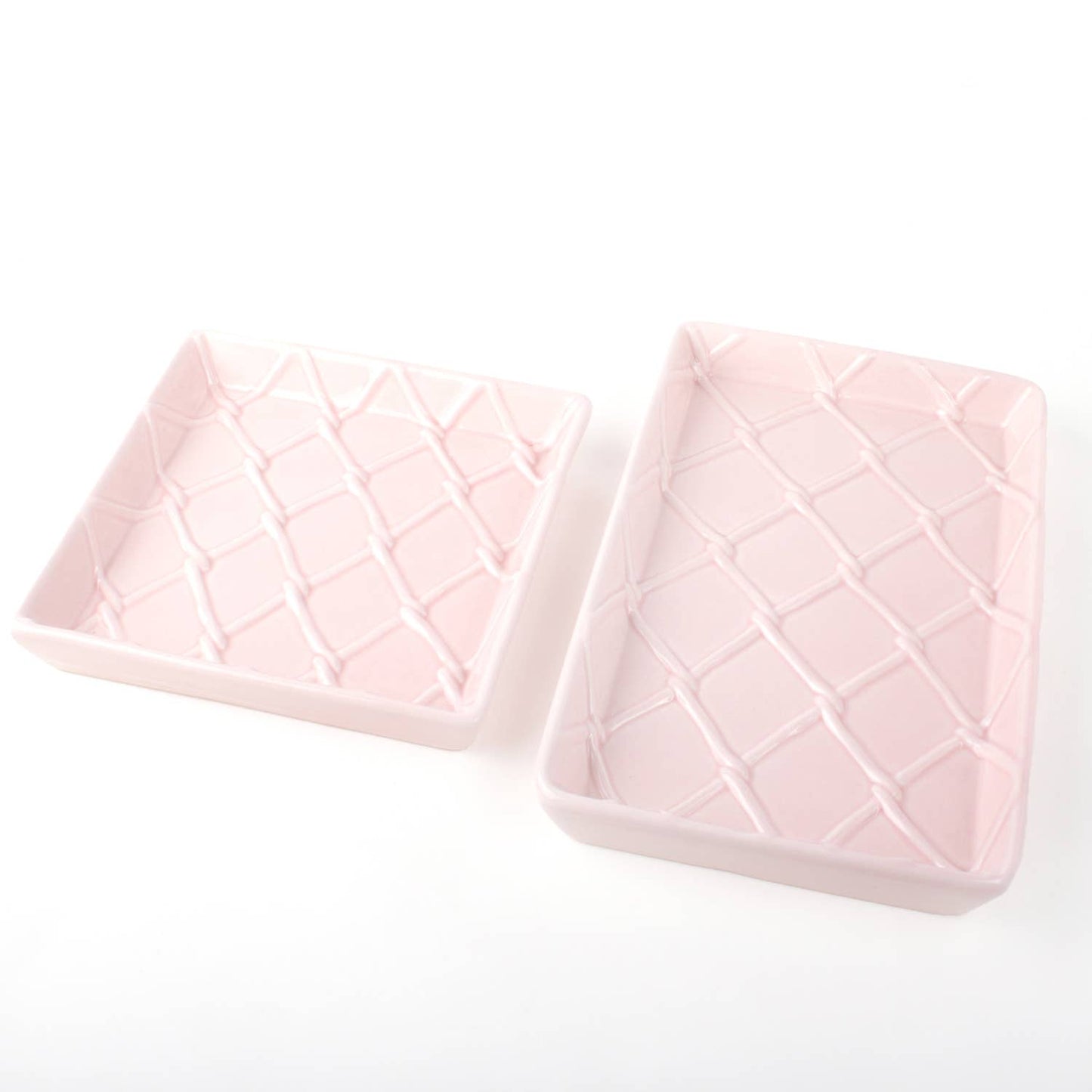 8 Oak Lane - Pink Textured Beverage Napkin Tray
