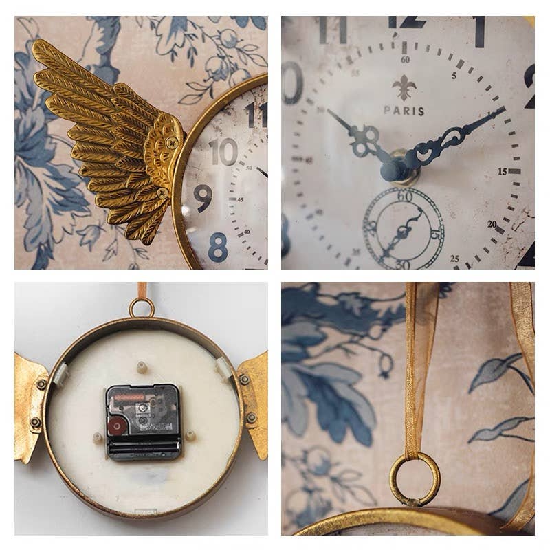 Le Menagerie - FRENCH IRON CLOCK IN GOLD FINISH