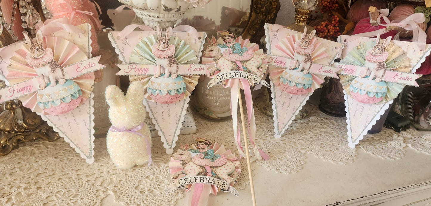 Little Heart Designs - Wand Bunny Ride Celebrate Glitter