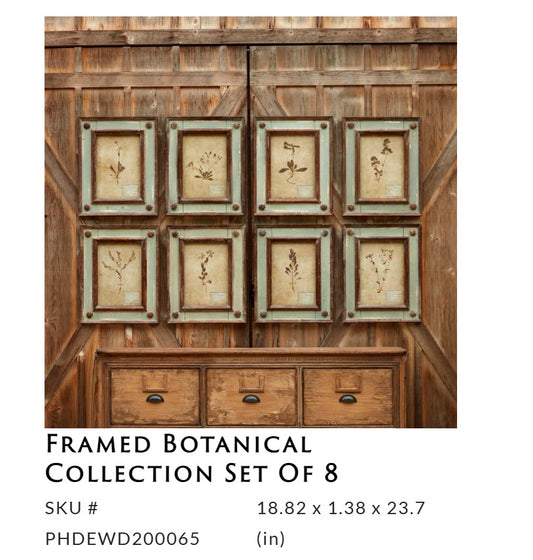 Porch View - Framed Botanical Collection (price for each)
