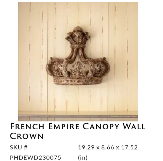 Porch View - French Empire Canopy Wall Crown