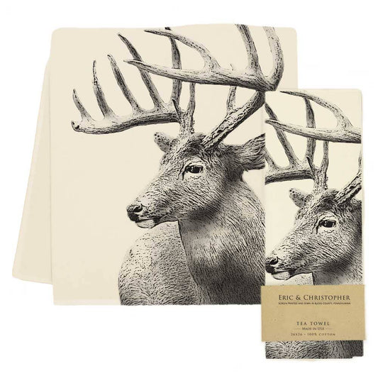 Eric & Christopher -  American Woodlands Collective Buck #4 Tea Towel