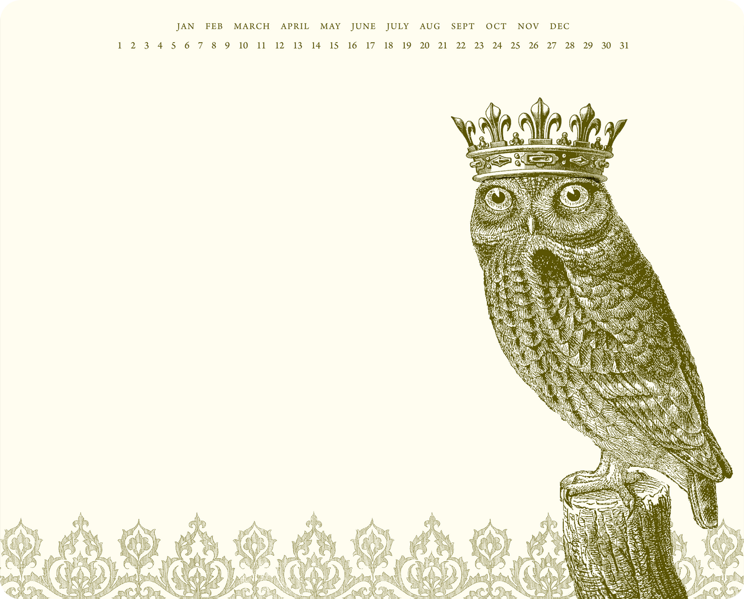 Le Alexa Pulitzer - Royal Owl Mousepad Notepad