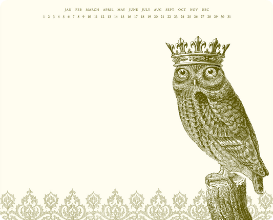 Le Alexa Pulitzer - Royal Owl Mousepad Notepad