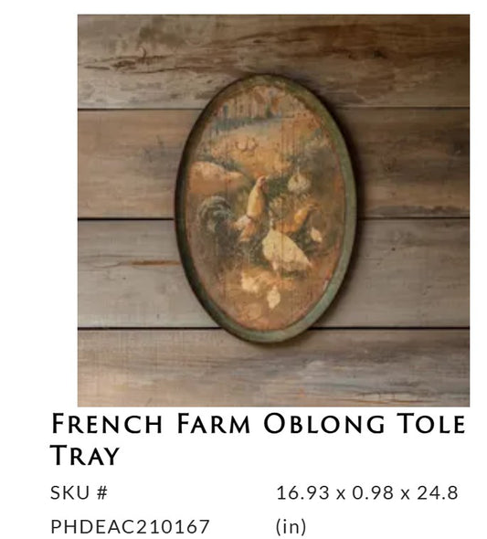 Porch View - French Farm Oblong Tole Tray