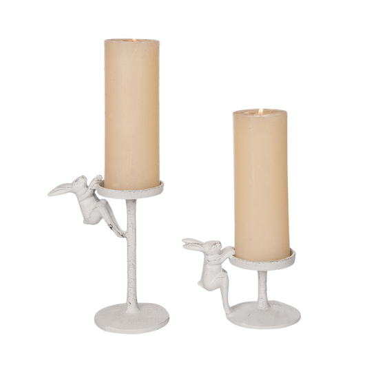Le Menagerie-Metal Bunny Votive (Set of 2)