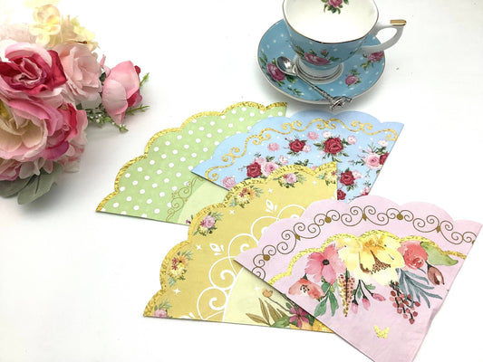 Le Menagerie  - Pretty English Garden Tea Party Paper Napkins Decorations