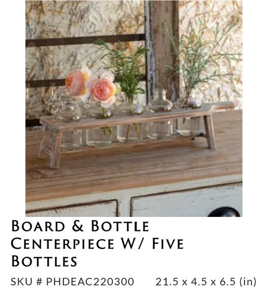 Board & Bottle Centerpiece (5 bottles)