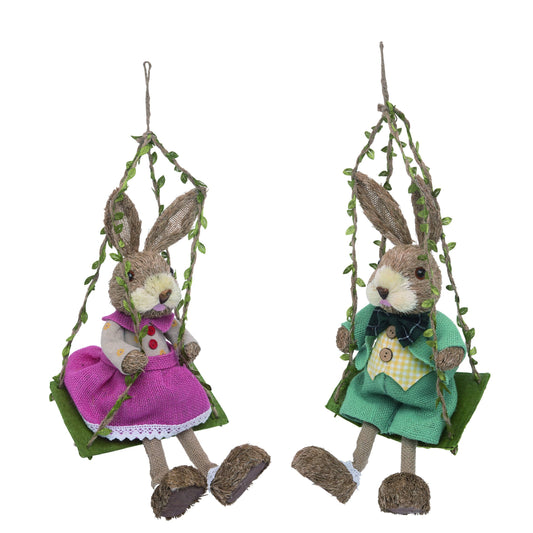 Le Menagerie- Sisal Bunny Hanger (Set of 2)