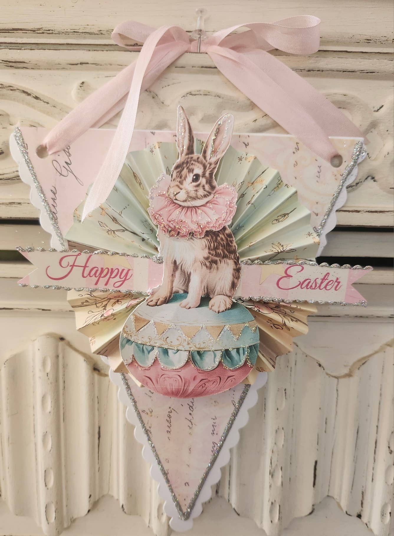 Little Heart Designs - Easter Bunny n Egg Hanging Decoration Happy Easter Glitter