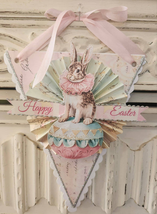 Little Heart Designs - Easter Bunny n Egg Hanging Decoration Happy Easter Glitter