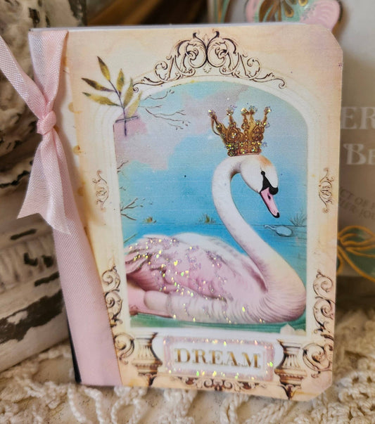 Little Heart Designs - Journal Mini Notebook Swan Dream