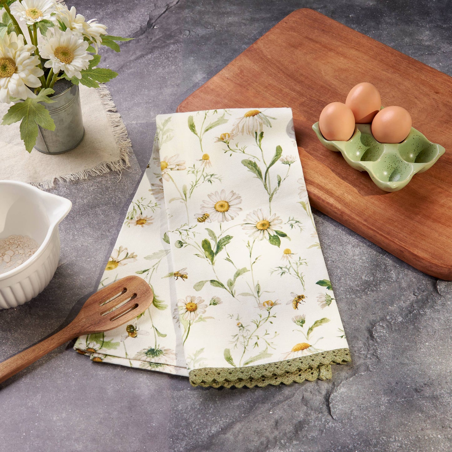 Primitives by Kathy - Daisy Lace Kitchen Towel
