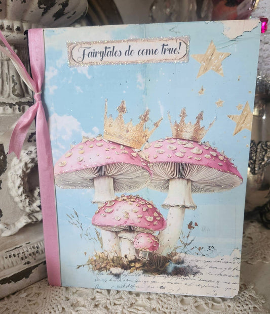 Little Heart Designs - Journal Notebook Fairytales Do Come True Mushrooms