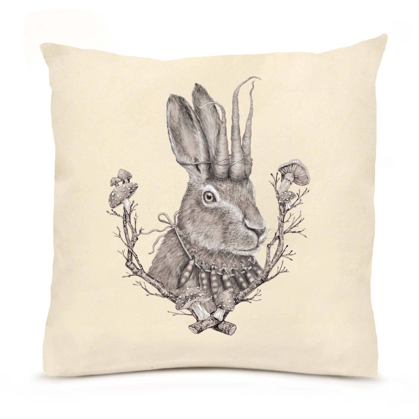 Eric & Christopher - Kingdom of Peas and Carrots Large Pillow (Bunny Pillow)