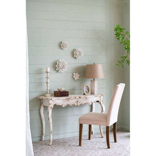 Le Menagerie- 46x16.5x30" Charming Fir Wood Console Table - White
