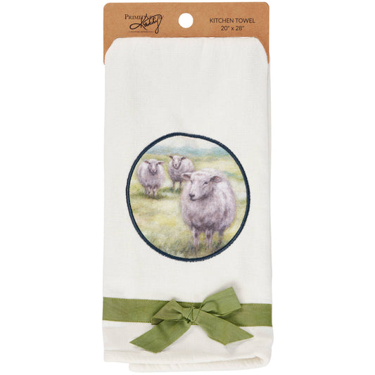 Primitives by Kathy - White Sheep Kitchen Towel