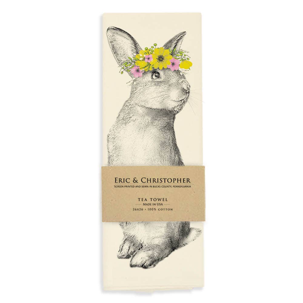 Eric & Christopher - "Peaches" the Easter Bunny Tea Towel