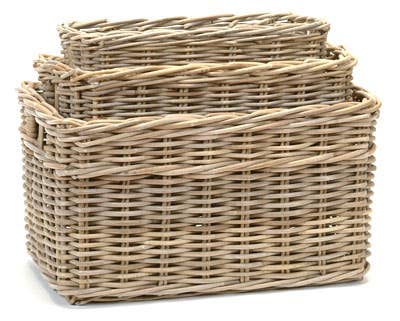 Le Menagerie - FRENCH Rattan 3 Piece Basket Set