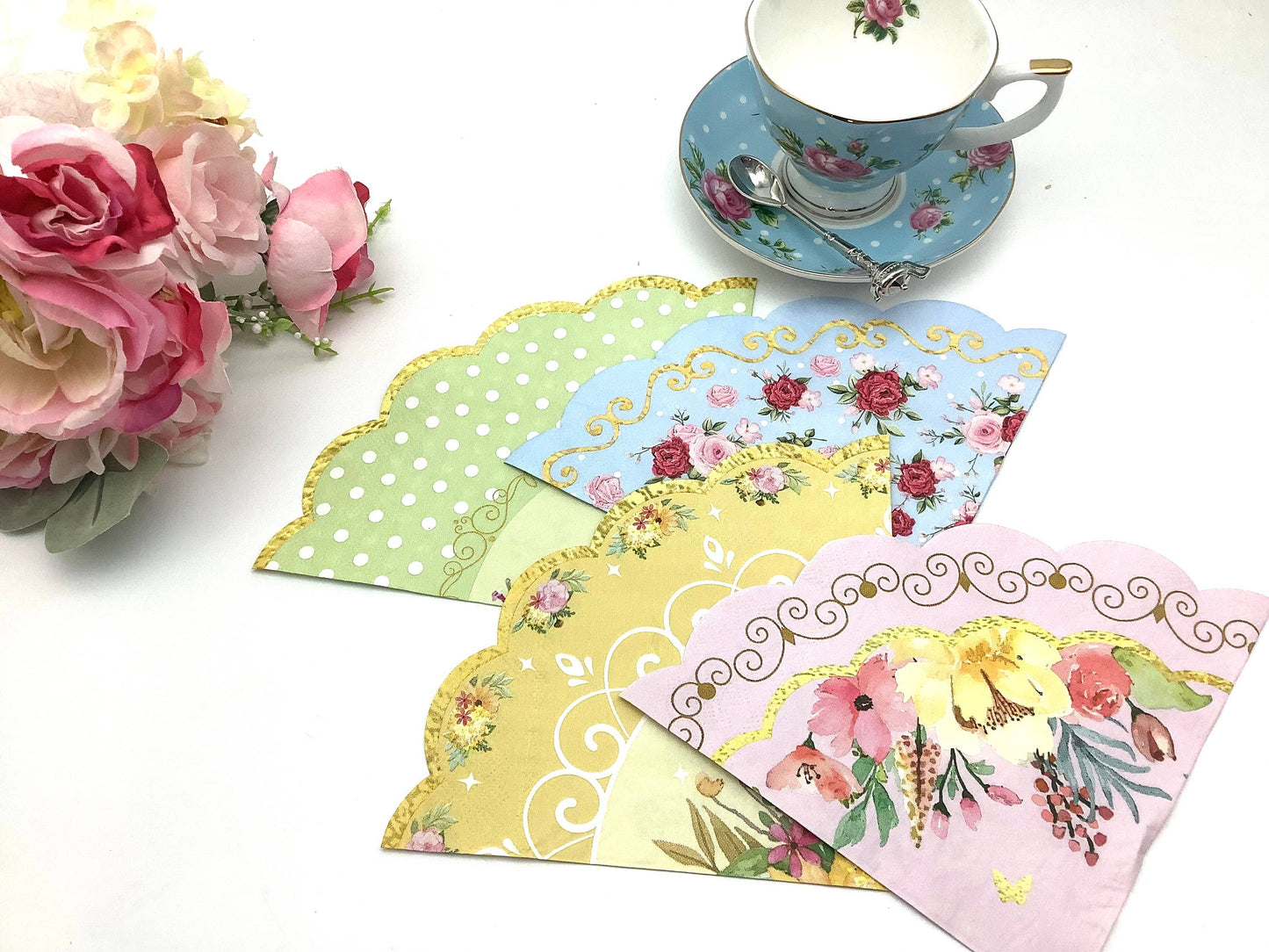 Le Menagerie  - Pretty English Garden Tea Party Paper Napkins Decorations